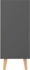 vidaXL - Dressoir - 90x30x72 - cm - bewerkt - hout - grijs
