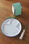 CABANAZ - bord, keramiek, FONDUE PLATE, wit