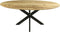 HSM Collection Eettafel Ovaal Bern 220cm Naturel/Zwart Mangohout/Metaal