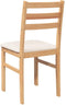 vidaXL - Eetkamerstoelen - met - kussens - 2 - st - massief - hout - rubber