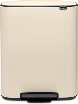 Brabantia Bo Prullenbak - 60 liter - XXL Pedaalemmer - Soft Beige
