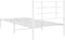 vidaXL - Bedframe - met - hoofdbord - metaal - wit - 90x190 - cm