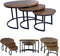 Salontafel Vince Rond Mangohout Set van 3