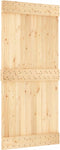 vidaXL - Schuifdeur - met - beslag - 95x210 - cm - massief - grenenhout