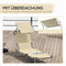 Outsunny ligbed - inklapbaar - 4 standen - zonnedak - beige