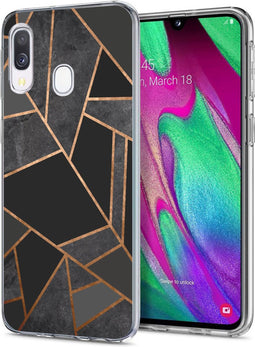 iMoshion Hoesje Geschikt voor Samsung Galaxy A20e Hoesje Siliconen - iMoshion Design hoesje - Zwart / Meerkleurig / Goud / Black Graphic