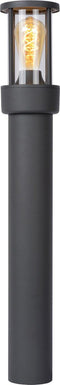 Lucide LORI - Sokkellamp - 1xE27 - IP44 - Dag/nacht sensor - Antraciet