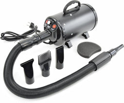 Shelandy - Waterblazer - Krachtige 2400W hondenföhn met opzetstukken - Zwart