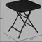 Woltu Z-PNT8145BLK - Opvouwbare bijzettafel - Gehard glazen blad - Zwart - 46 x 46 x 48 cm