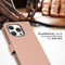 Selencia iPhone 15 Pro - Echt Lederen Bookcase - 3 Pashouders - Dusty Pink
