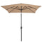 vidaXL - Parasol - met - metalen - paal - 300x200 - cm - taupe