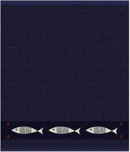 DDDDD Pescado - Keukendoek - 50x55 cm - Set van 6 - Navy