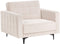 ABERDEEN - Fauteuil - Lichtbeige - Fluweel