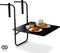 Infinity Goods Balkontafel - Inklapbaar - 60 x 60 CM - Verstelbaar - Hangend - Zwart