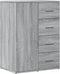 vidaXL - Dressoir - 59x39x80 - cm - bewerkt - hout - grijs - sonoma - eikenkleurig