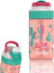 Kambukka Lagoon Drinkfles voor kinderen 400ml Cactus Gekko - met geïntegreerd rietje - drinkbus kinderen - drinkbeker voor school
