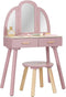 Little Dutch Kaptafel - Hout - Driedelige spiegel - Roze
