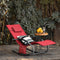 SoBuy Comfortabele Swingstoel - Rood - Metalen Frame