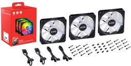 XPG Vento R 120 ARGB PWM - Ventilator 120mm - 3x 32dB(A) - Zwart (3 stuks)