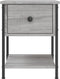 vidaXL - Nachtkastjes - 2 - st - 34x35,5x45 - cm - bewerkt - hout - grijs - sonoma - eiken