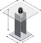 FMD - Eettafel - 70 - cm - zandeikenkleurig - en - wit