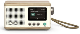 Pure DAB+ Radio Classic Mini - Draagbaar - Bluetooth 5.3 - Wit/Eiken