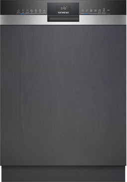 Siemens iQ300 SN53ES02AE - Vaatwasser - Semi-ingebouwd - 13 couverts - Zwart Roestvrijstaal