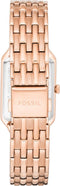 Fossil ES5271 - Dameshorloge 23 mm - Roségoudkleurige roestvrijstalen armband - Wit
