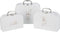 J-Line set van 3 Koffers Geboorte Beer - karton - wit