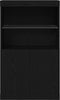 vidaXL - Dressoir - met - LED - Verlichting - Zwart - Eik - 60x37x100 - cm