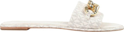 Michael Kors Scarelett Slide - Dames Slippers - Goudkleurige schakelketting - Beige