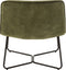J-Line loungestoel Isabel - metaal/textiel - groen - 2 stuks