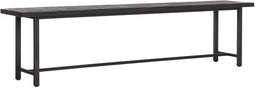 DTP Home Bench Beam BLACK,47x190x35 cm, 3 cm recycled teakwood top