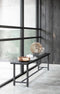 DTP Home Bench Beam BLACK,47x190x35 cm, 3 cm recycled teakwood top