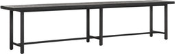DTP Home Bench Beam BLACK,47x215x35 cm, 3 cm recycled teakwood top