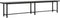 DTP Home Bench Beam BLACK,47x240x35 cm, 3 cm recycled teakwood top