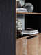 DTP Home Bookcase Cosmo, 2 doors, 3 open racks,200x80x40 cm, recycled teakwood