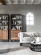 DTP Home Bookcase Cosmo, 3 drawers, 3 open racks,200x80x40 cm, recycled teakwood
