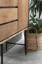 DTP Home Bookcase Metropole high, 3 doors, 2 drawers, 2 open racks,210x100x40 cm, recycled teakwood