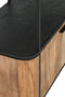 DTP Home Bookcase Soho, 2 doors, 4 open racks, mortex shelves,210x110x45 cm, recycled teakwood and mortex