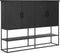 DTP Home Cabinet Beam large, 4 doors, open rack BLACK,140x180x40 cm, recycled teakwood