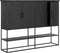 DTP Home Cabinet Beam large, 4 doors, open rack BLACK,140x180x40 cm, recycled teakwood