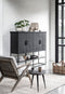 DTP Home Cabinet Beam large, 4 doors, open rack BLACK,140x180x40 cm, recycled teakwood