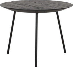 DTP Home Coffee table Jupiter medium BLACK,37xØ50 cm, recycled teakwood