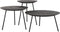 DTP Home Coffee table Jupiter small BLACK,45xØ40 cm, recycled teakwood