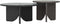 DTP Home Coffee table Melo Earth, set of 2,40xØ55 cm (color: Fudge) / 35xØ75 cm (color: Pepper), mortex