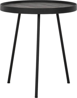 DTP Home Coffee table Saturnus small BLACK,45xØ40 cm, recycled teakwood