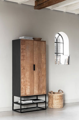 DTP Home Cupboard Cosmo, 2 doors,180x80x40 cm, recycled teakwood