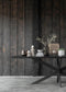 DTP Home Dining table Curves rectangular BLACK,78x210x100 cm, recycled teakwood