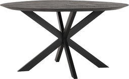 DTP Home Dining table Shape round BLACK,78xØ150 cm, recycled teakwood
